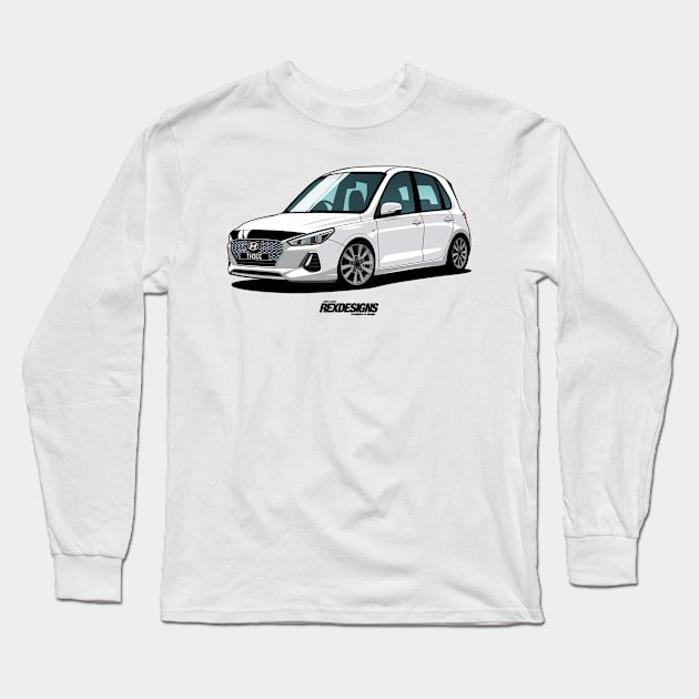 Hyundai i30SR (THICC) Long Sleeve T-Shirt by RexDesignsAus